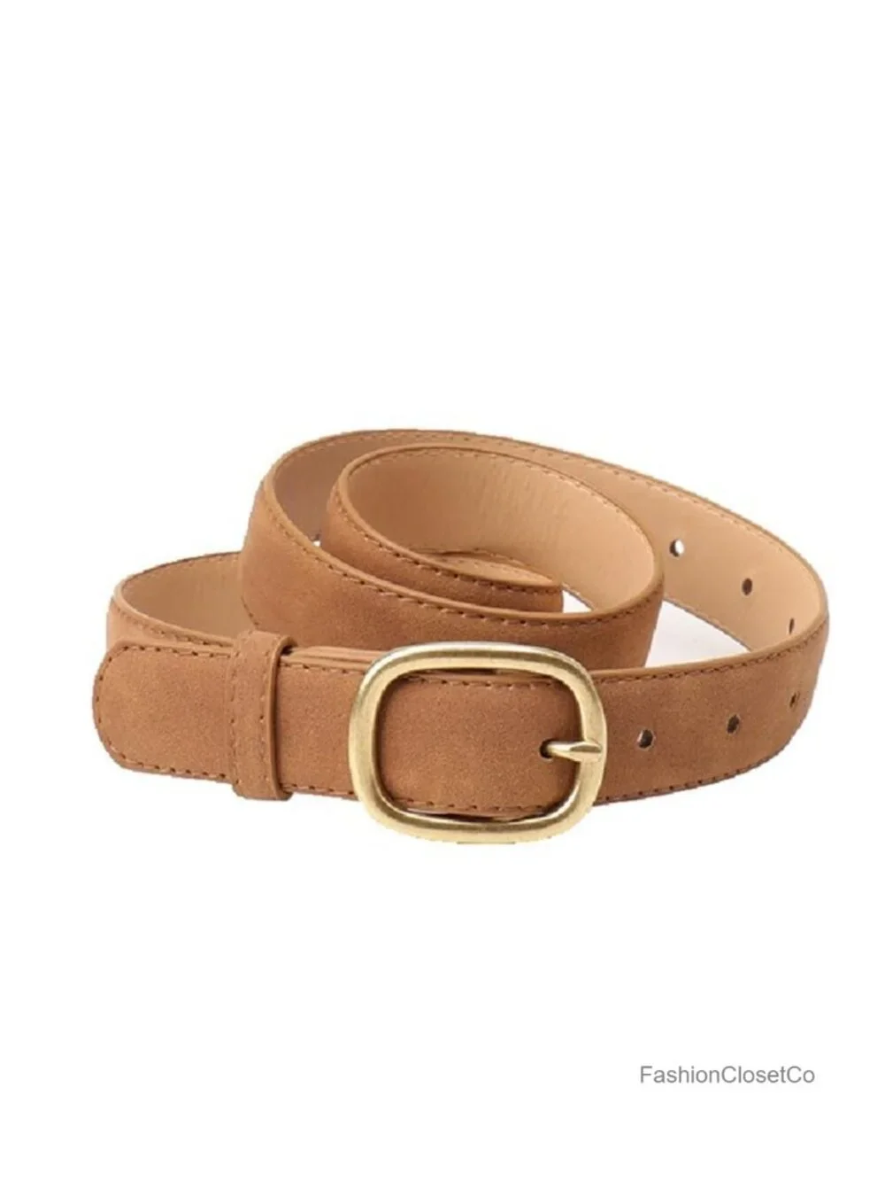 Women Suede Leather Western Belt Adjustable Braided Buckle Pants Work Jeans